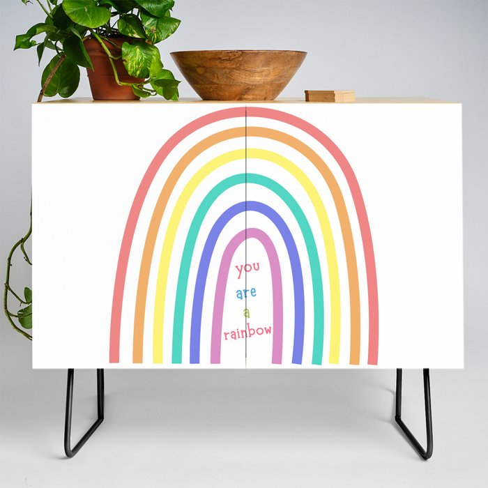 You Are A Rainbow: Rainbow Art Credenza
