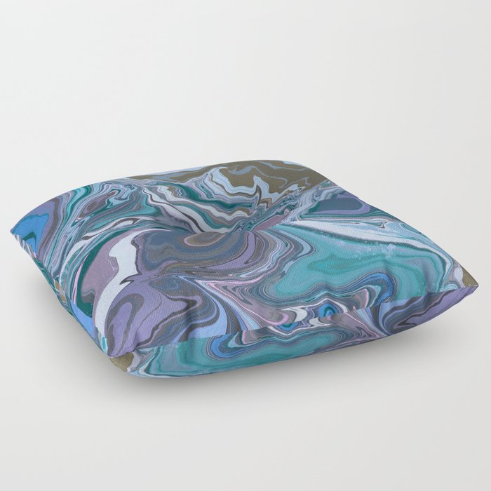 Agate Marble - Blue Floor Pillow