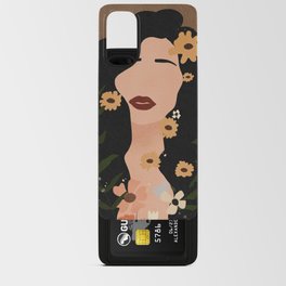 Woman with flowers in her hair I Android Card Case