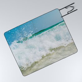 Summer Beach Wave Modern Art Collection Picnic Blanket