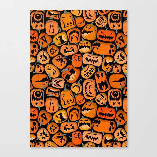 Pumpkin Brawl. Canvas Print