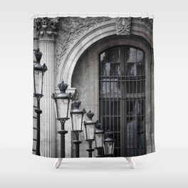 Parisian Streetlamps Shower Curtain