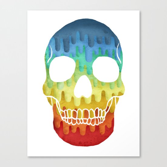 Paper Skull Canvas Print