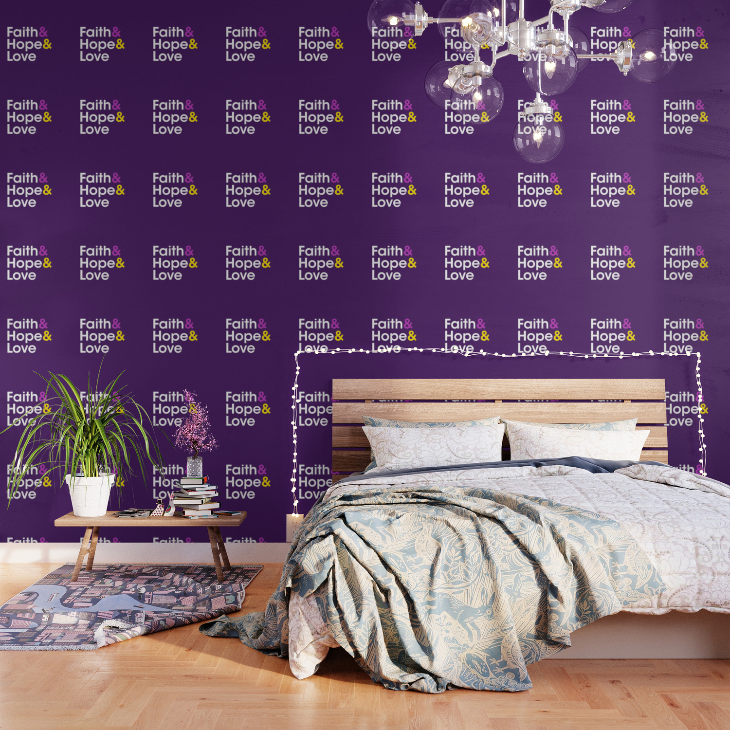 Faith Hope Love Wallpaper By Socoart Society6