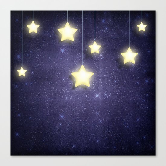 Moon & Stars 02 Canvas Print