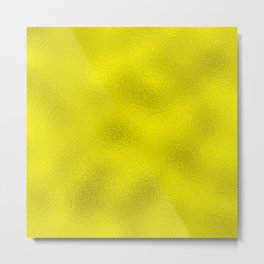 Yellow Neon Glass Foil Modern Collection Metal Print