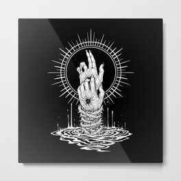 Winya No. 116 Metal Print | Dark, Scary, Digital, Hands, Satan, God, Stigmata, Holy, Surreal, Fantasy 