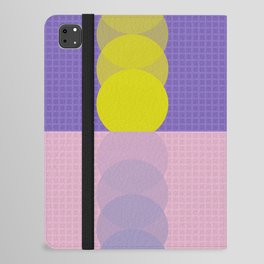 Grid retro color shapes patchwork 3 iPad Folio Case