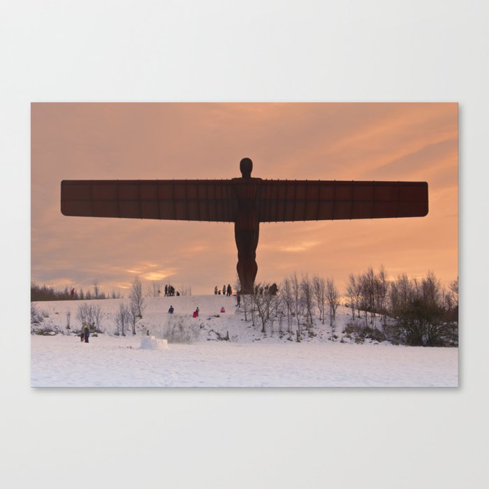 Angel of the North Winter Sunset Canvas Print
