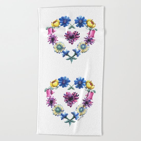 Lovely Flowers Beach Towel