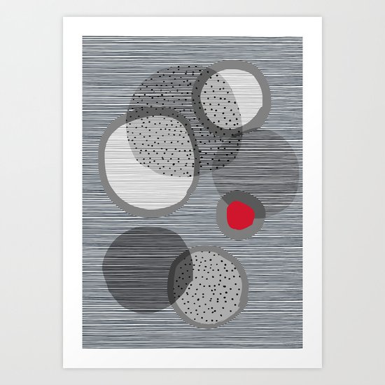 the red dot Art Print