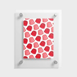 Red & Pink Jello Pattern - White Floating Acrylic Print