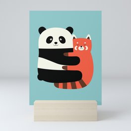 Panda Hugs Mini Art Print