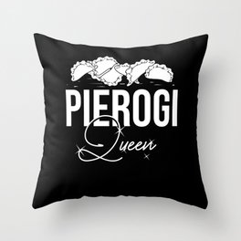 Pierogi Queen Polish Recipes Dough Maker Poland Throw Pillow