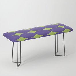 Retro Round Pattern - Purple Green Bench