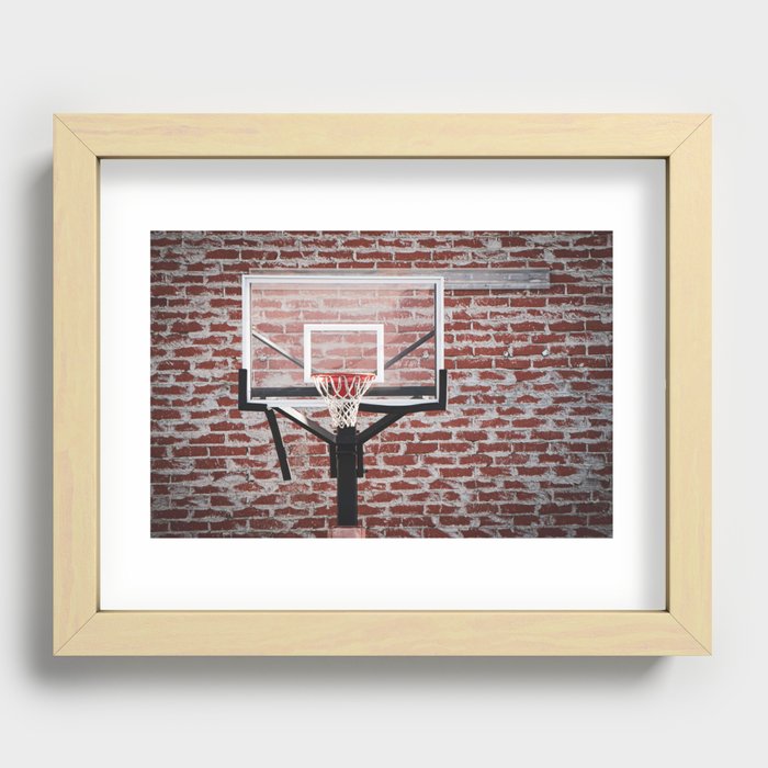 Basketball hoop Recessed Framed Print