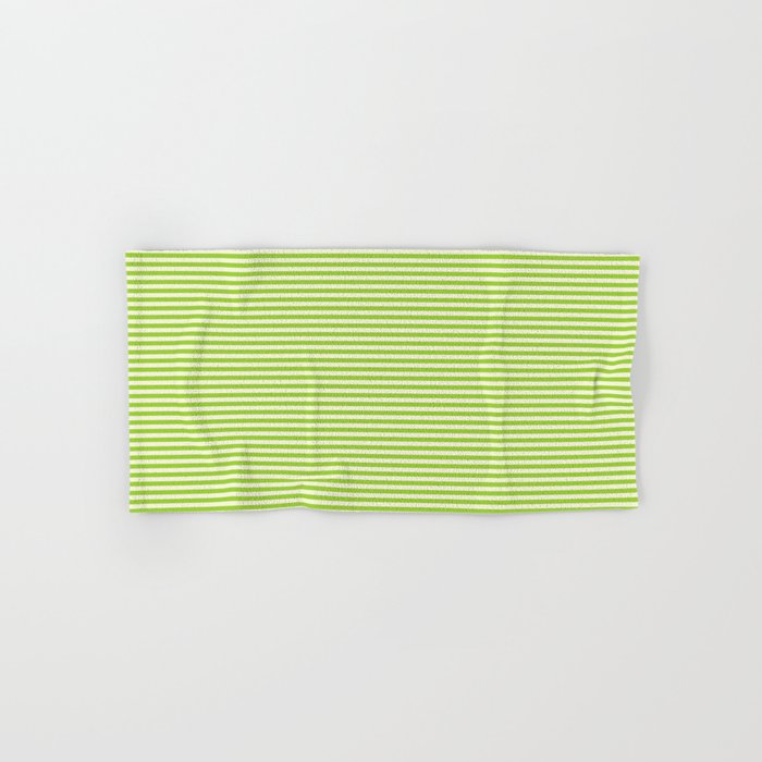 Beige and Green Colored Pattern of Stripes Hand & Bath Towel