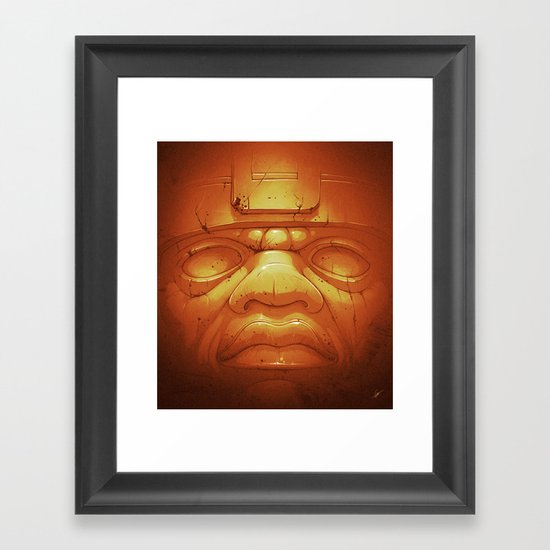 Olmeca II. (Gold) Framed Art Print