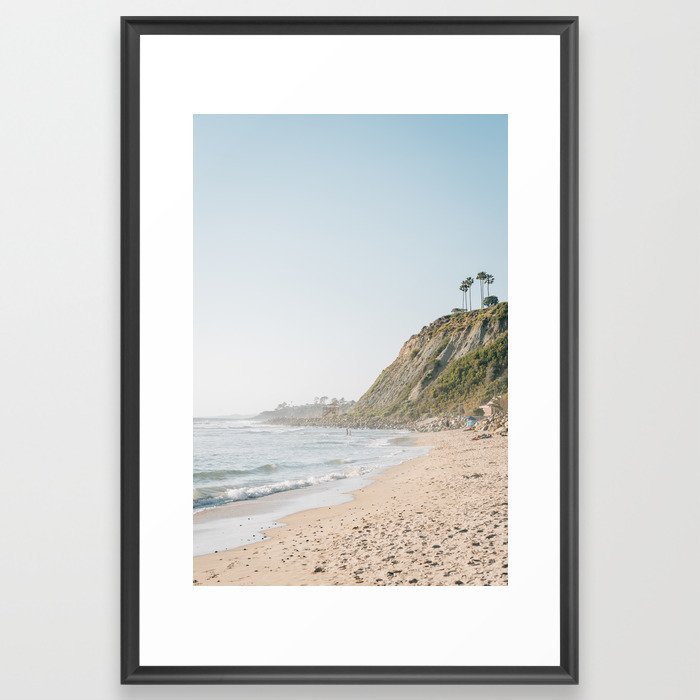 Cliffs, Strand Beach Framed Art Print