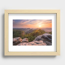 Sunset Fortress Recessed Framed Print