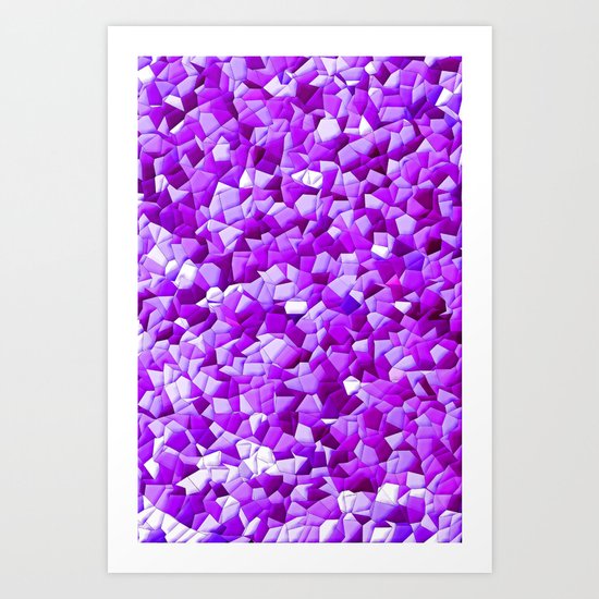 random purple shapes Art Print