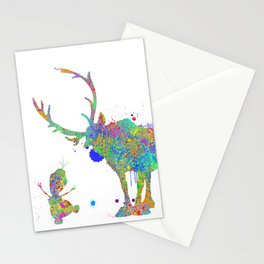 Olaf and Sven Stationery Cards