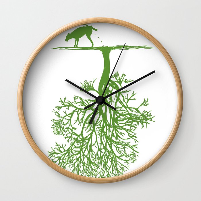 Tree of life (green) Wall Clock