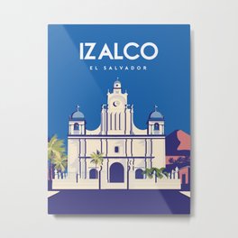 El Salvador Izalco Metal Print | Map, Sansalvador, Church, Elsalvador, Poster, Ilopango, Pueblo, Digital, Travelposter, Tropical 