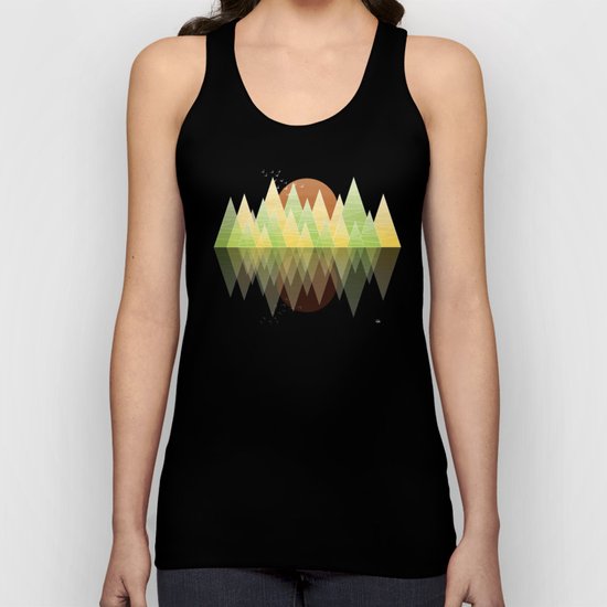Geometric Lake Mountain II - Summer Unisex Tank Top