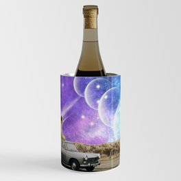 Space Photo shooting Retro Vintage Collage Wine Chiller