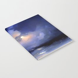 Storm at sea on a moonlit night by Ivan Aivazovsky Notebook