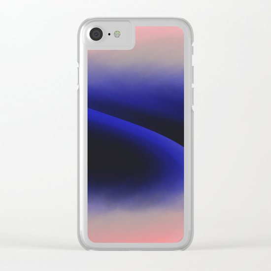 Pink abstract Clear iPhone Case