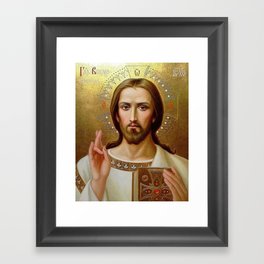 Jesus Christ icon Framed Art Print
