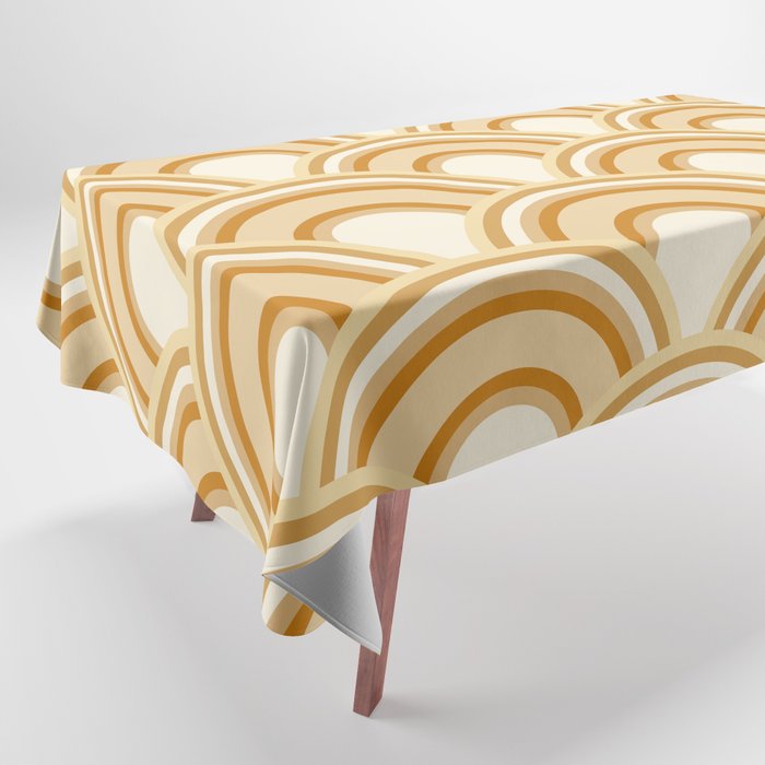 Sunny Retro Waves Tablecloth