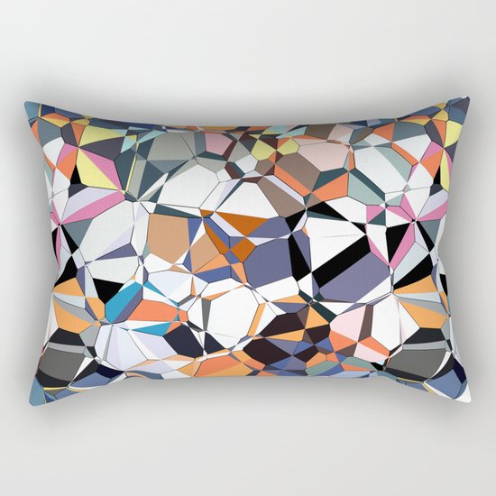 Abstract Geometric Chaos Rectangular Pillow