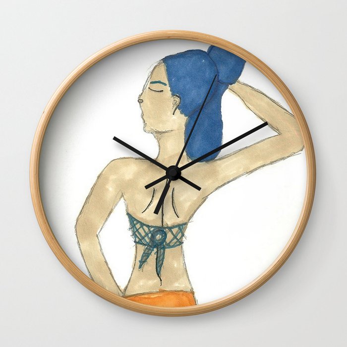 Indian Mermaid Wall Clock