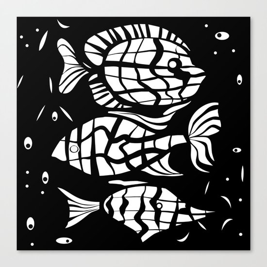 Fish . Zodiac sign Canvas Print