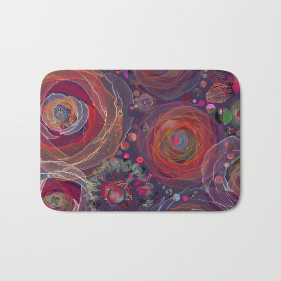 Floral abstract(53). Bath Mat
