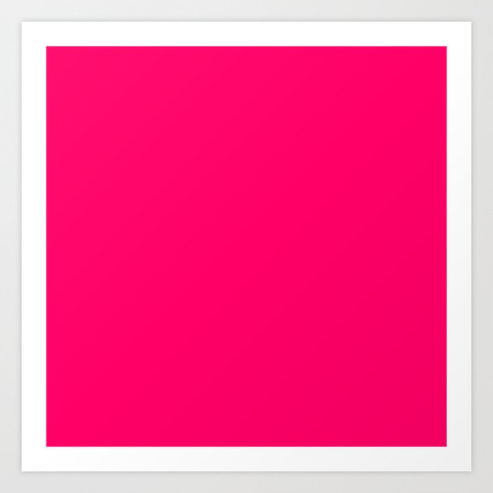 Hot Pink Color Art Print by nicnak85 | Society6