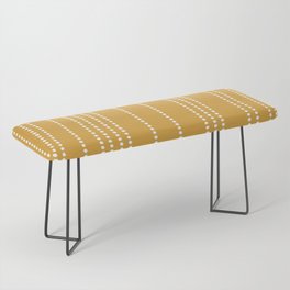 Ethnic Spotted Stripes in Yellow Bench