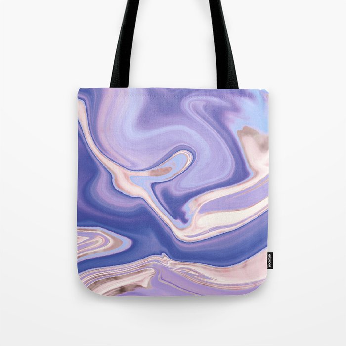 Lavender Liquid Marble Tote Bag