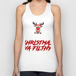 Merry Christmas Ya Filthy Animal Reindeer Santa Merch Unisex Tank Top
