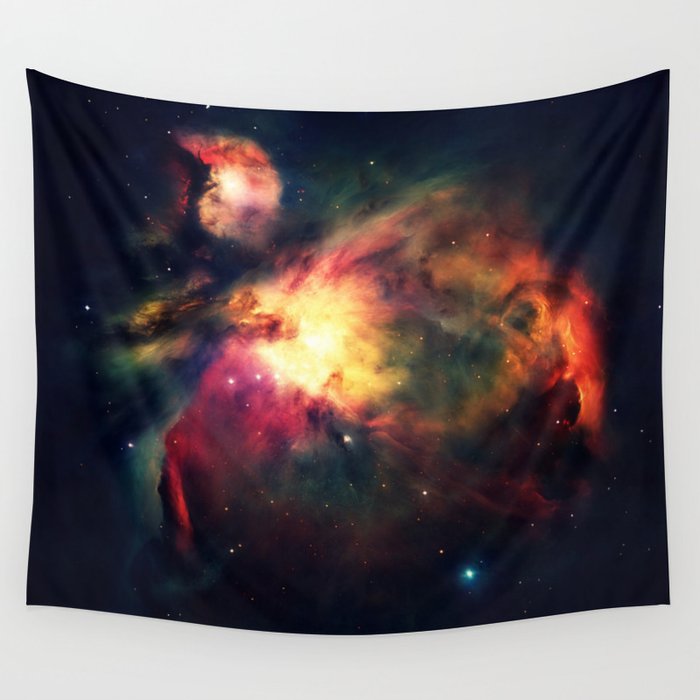 Orion NEbula Dark & Colorful : Hauntingly Beautiful Series Wall Tapestry