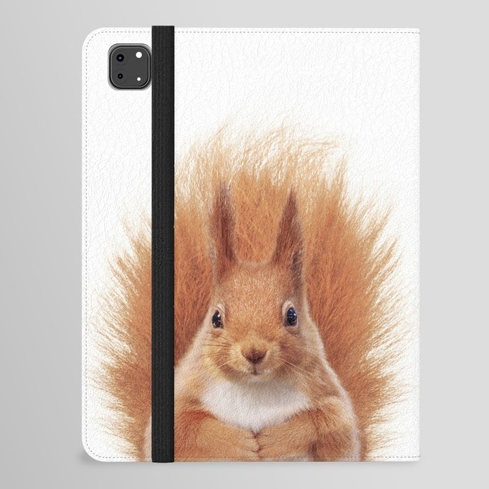 Red Squirrel Print by Zouzounio Art iPad Folio Case