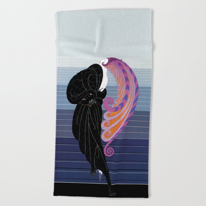 beauty and the beast beach towel