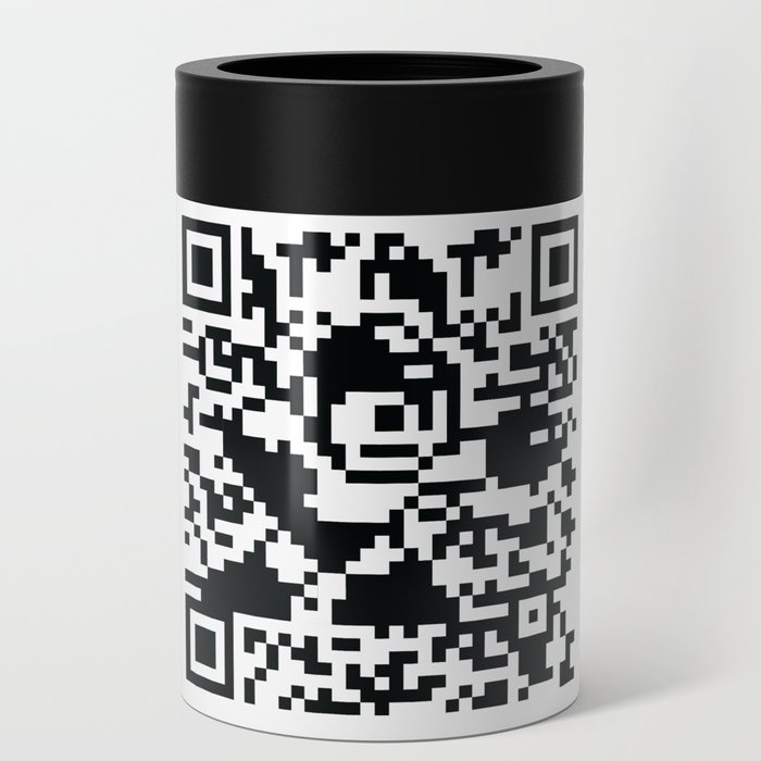 Mega Man QR Code 8-Bit Art Can Cooler
