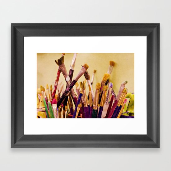 Paintbrushes Framed Art Print
