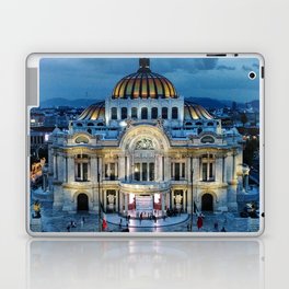 Mexico Photography - A Beautiful Palace In The Mexican Night Laptop Skin