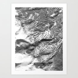 Breckenridge 3D Map Art Print