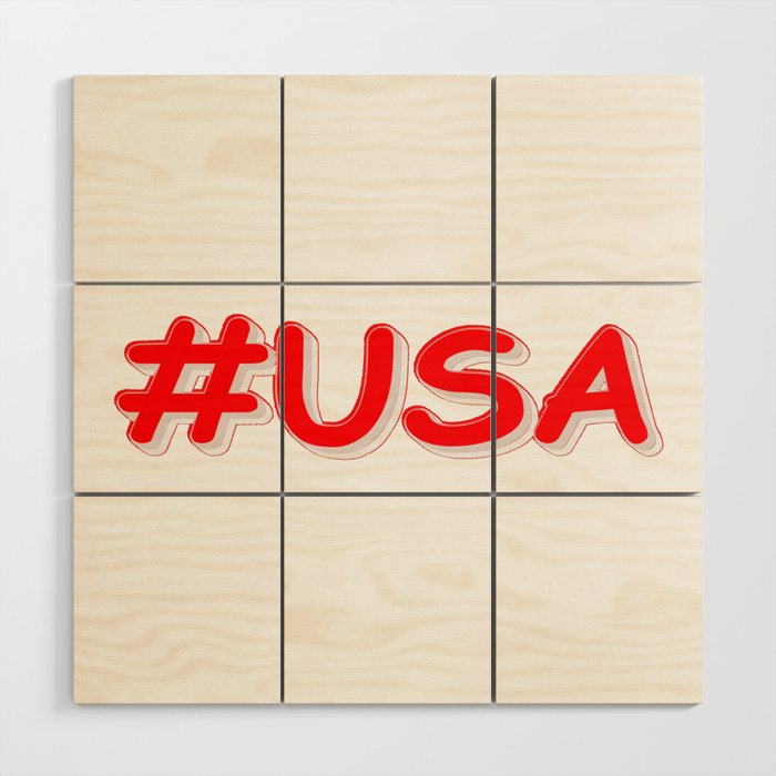 "#USA" Cute Design. Buy Now Wood Wall Art